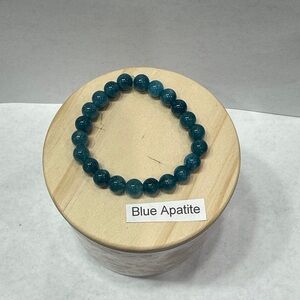 Blue Apatite Beaded Bracelet